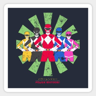 Power Rangers Retro Japanese Magnet